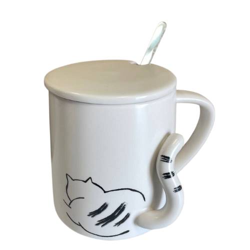 Taza Gato Cola 3D