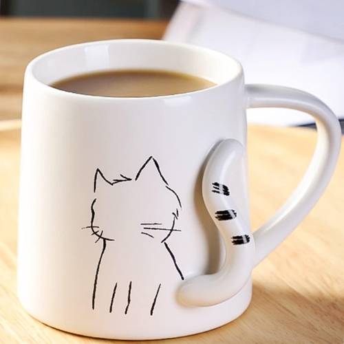 Taza Gato Cola 3D